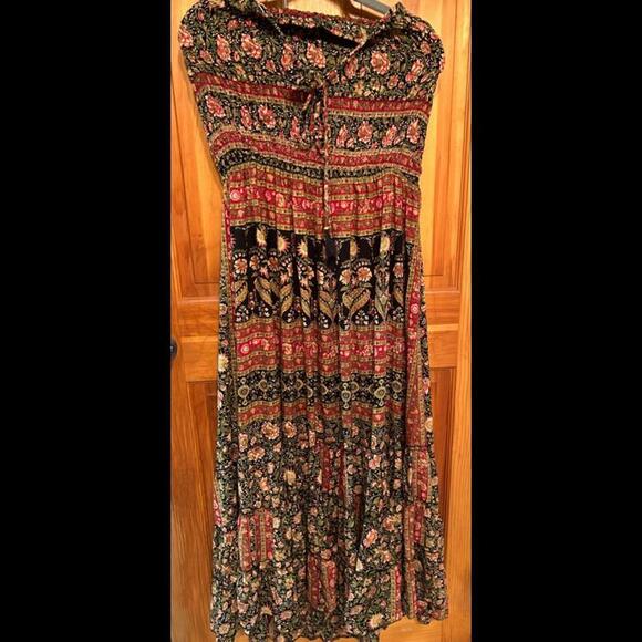 New Raga Anthropologie Floral Boho Halter Dress Maxi M - Picture 1 of 3